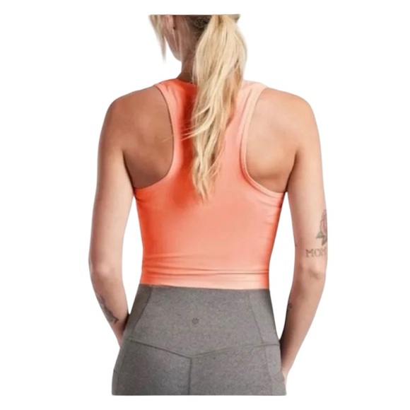 NWT ATHLETA Orange/peach SHANTI CROP TANK 3.0 - Picture 2 of 4